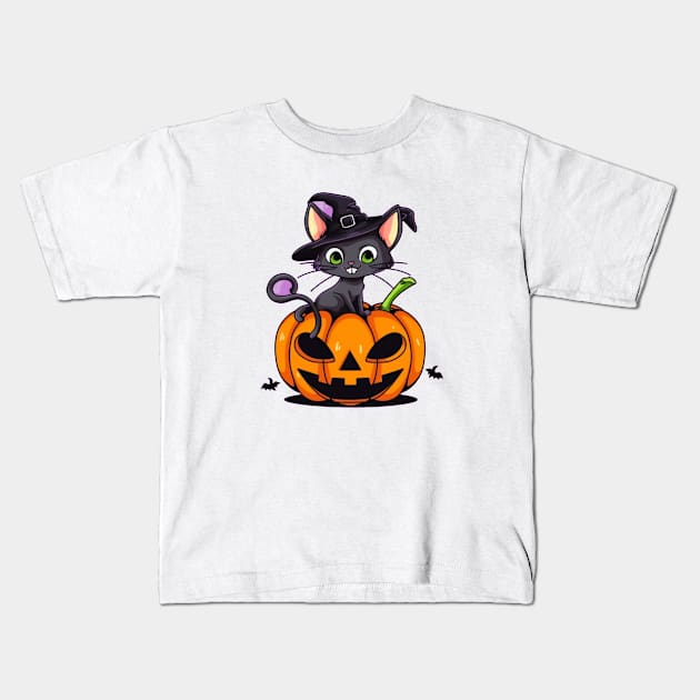 Spooktacular Halloween Party Kids T-Shirt by ragil_studio